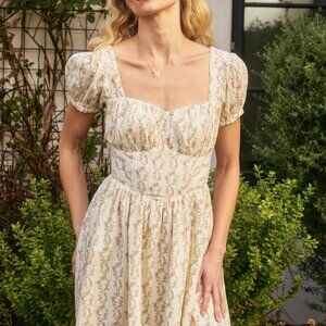 Short puff sleeve mini dress